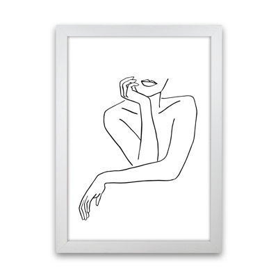 Line Arms Resting on Counter 1 Piece Wall Art