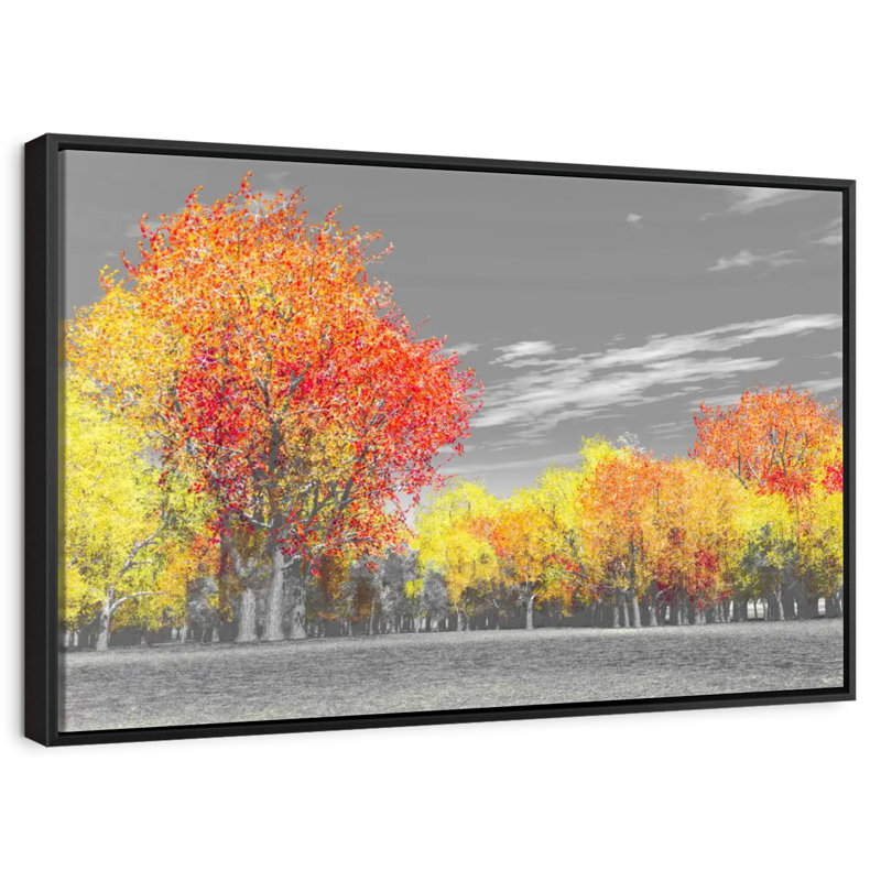 Paysage d'automne, H 9 po x l 13 po
