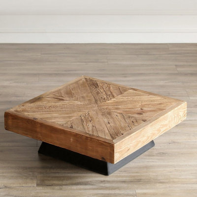 Picture Color+Black Solid + Manufactured Wood Square Coffee Table