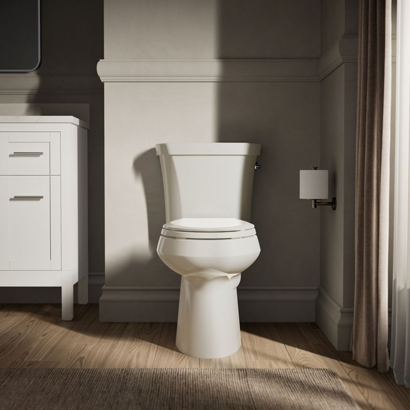 Highline™ 1.6 GPF Elongated Two-Piece Toilet, Biscuit, Right-Hand