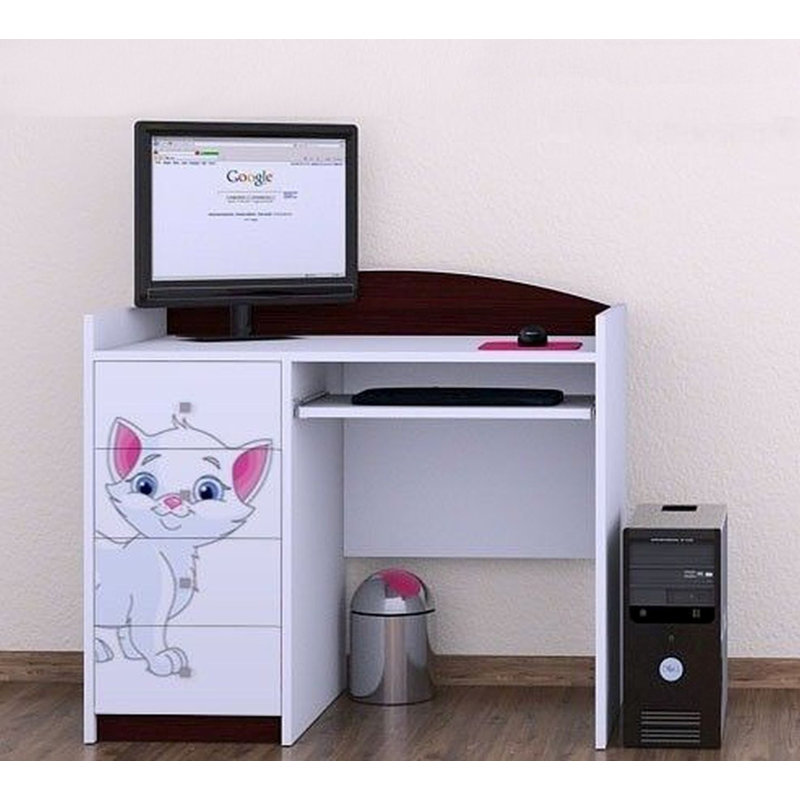 Dex 100cm Computer Desk, Dark Brown