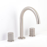Metro Knurled Widespread 11" Bathroom Faucet + Universal Click-Clack Drain – Matt Black