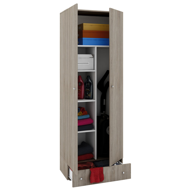 Fallon 2 -Door, Beige, 198cm x 70cm W x 40cm D