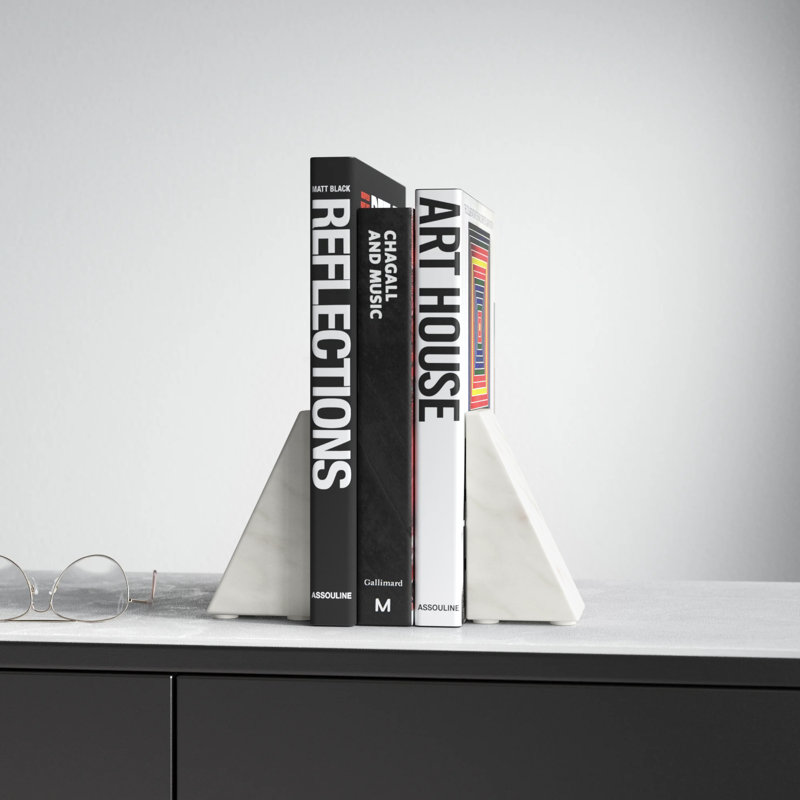 Matheson Glam Marble Non-Skid Bookends