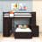 Asgun Wood Bunk Bed with Shelves,Desk and Drawer-872013289-822469660