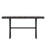 Commercial Grade X-Frame Outdoor Dining Table with Faux Teak Poly Slats and Metal Frame-756476415