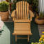 Chaise Adirondack d'extérieur pliante en bois avec repose-pieds rétractable