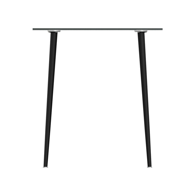 Glass Top Metal Base Dining Table