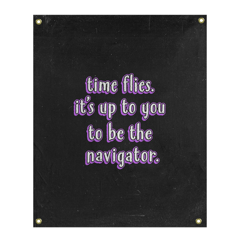 Tapisserie tableau noir en polyester time quote, H 59 pi x l 50 po, Mauve