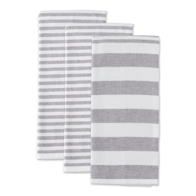 Cotton Stripe Waffle Tea Towel Kitchen Towel
