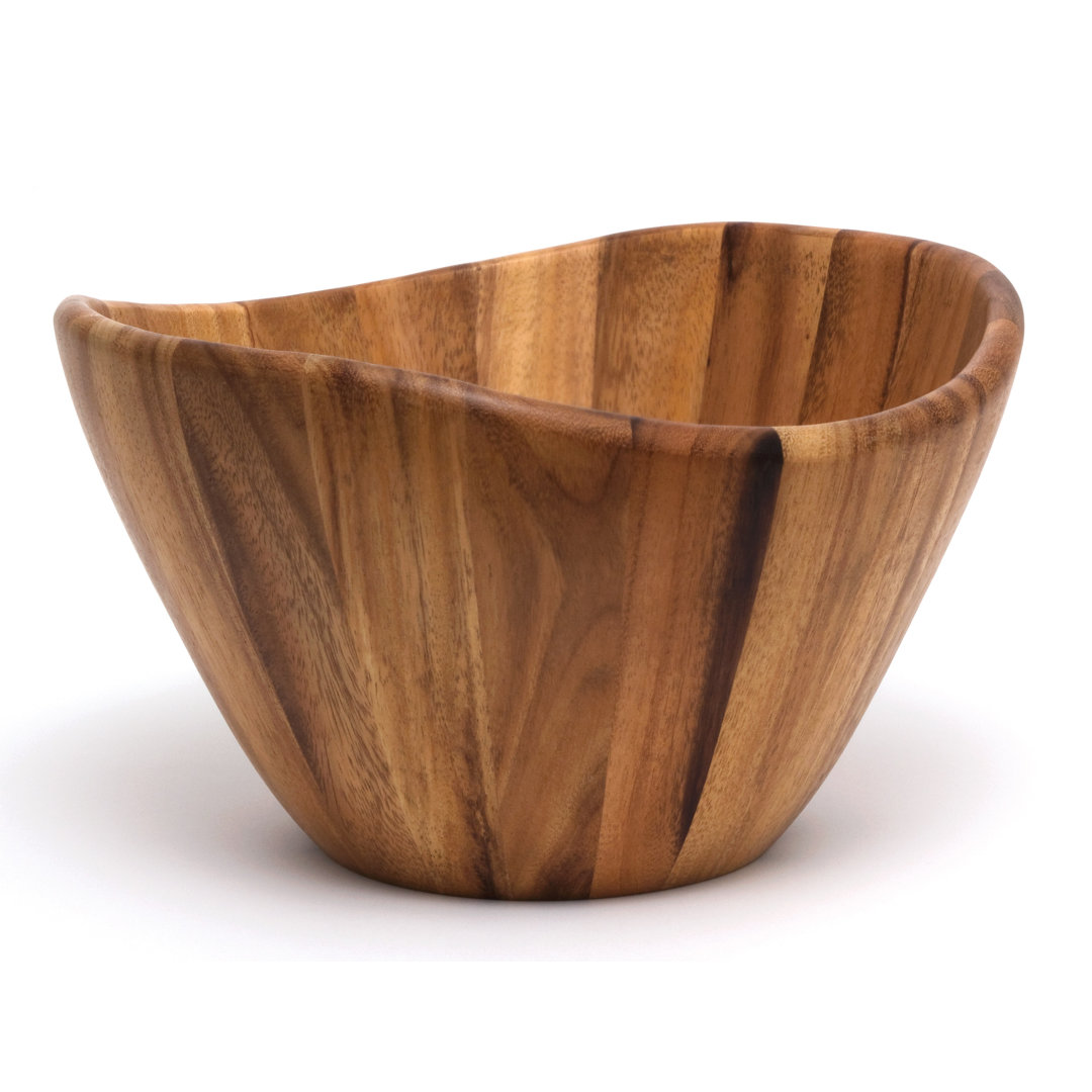 Union Rustic Kevondre Wood Salad Bowl Union Rustic