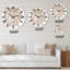 Horloge murale traditionnelle ivoire Pastel Monstera-60328049