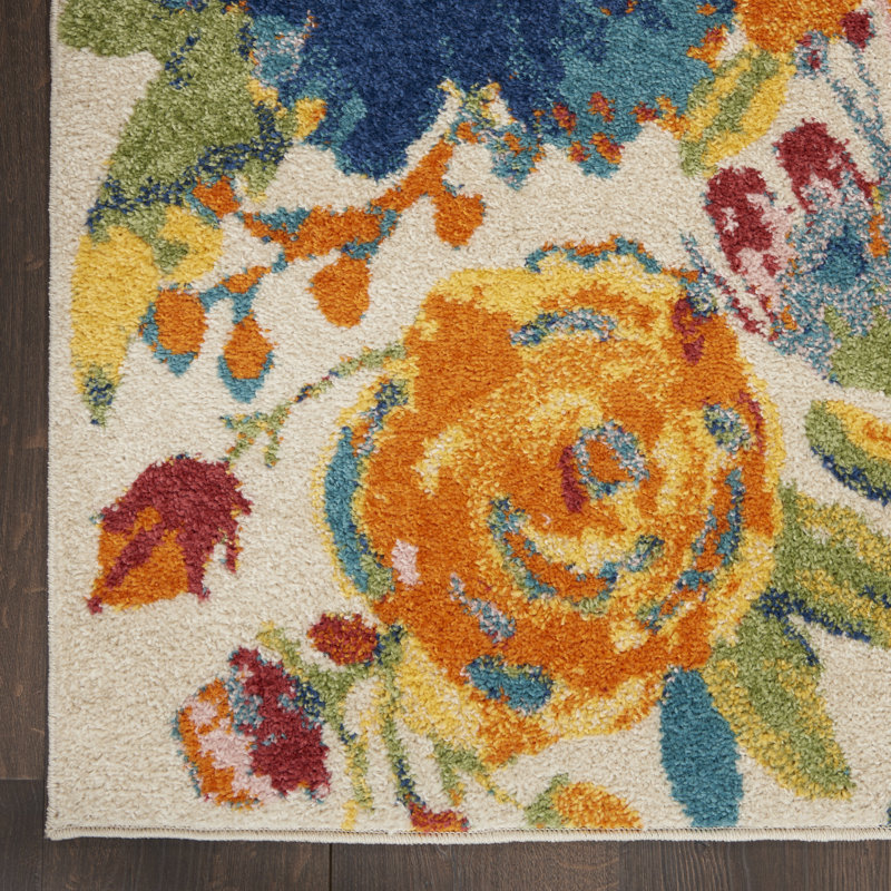 Latarra Floral Indoor Rug, Rectangle 5'3" x 7'3"