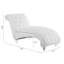 Chaise longue capitonnée sans accoudoirs avec garniture cloutée