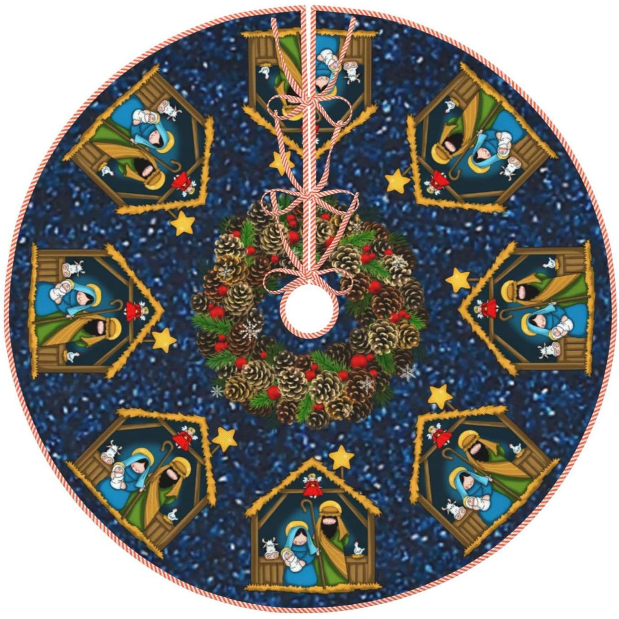 Christmas Tree Skirt Lovarywow Nativity The Nativity Xmas Tree — free download