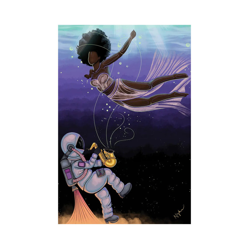 Transcendence by Colored Afros Art - Wrapped Canvas Print, 30.48cm H x 20.32cm W x 1.905cm D