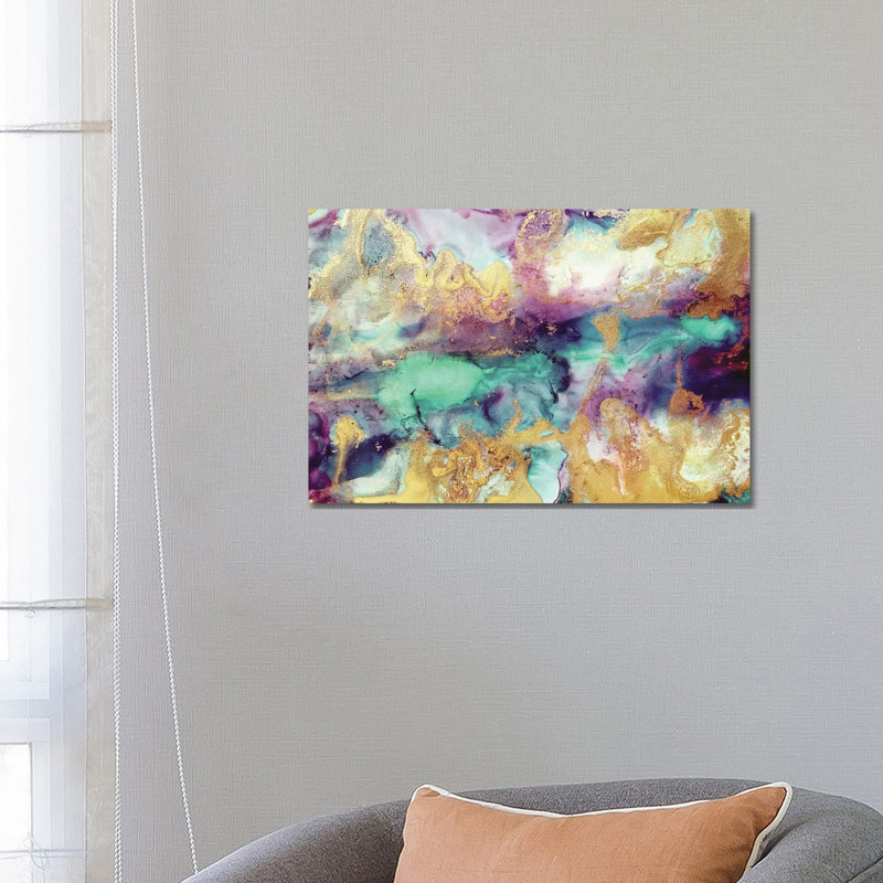 Liquid Gold 1 Piece Wrapped Canvas Painting