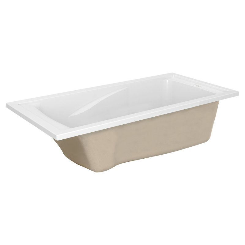 Evolution 72'' x 36'' Soaking Acrylic Bathtub, White