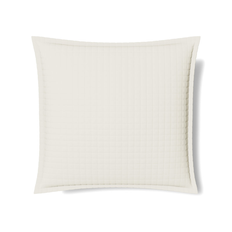Ready-to-Bed Solid Color 100% Lyocell Sham, Ivory, Euro Sham