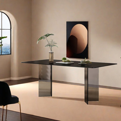 Table de salle à manger en marbre noir