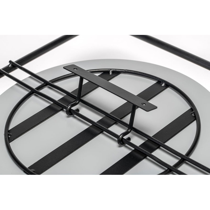 Metal Rectangle Wall Mirror with Shelves