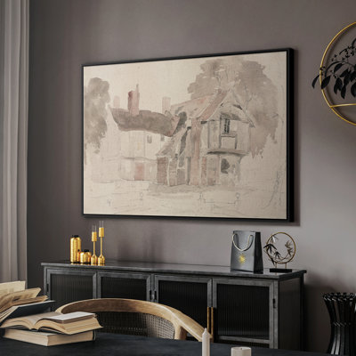 Rétro esquisse XVIIIe - reproduction encadrée sur toile