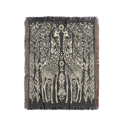 Jeté en mélange de coton Josu Giraffe