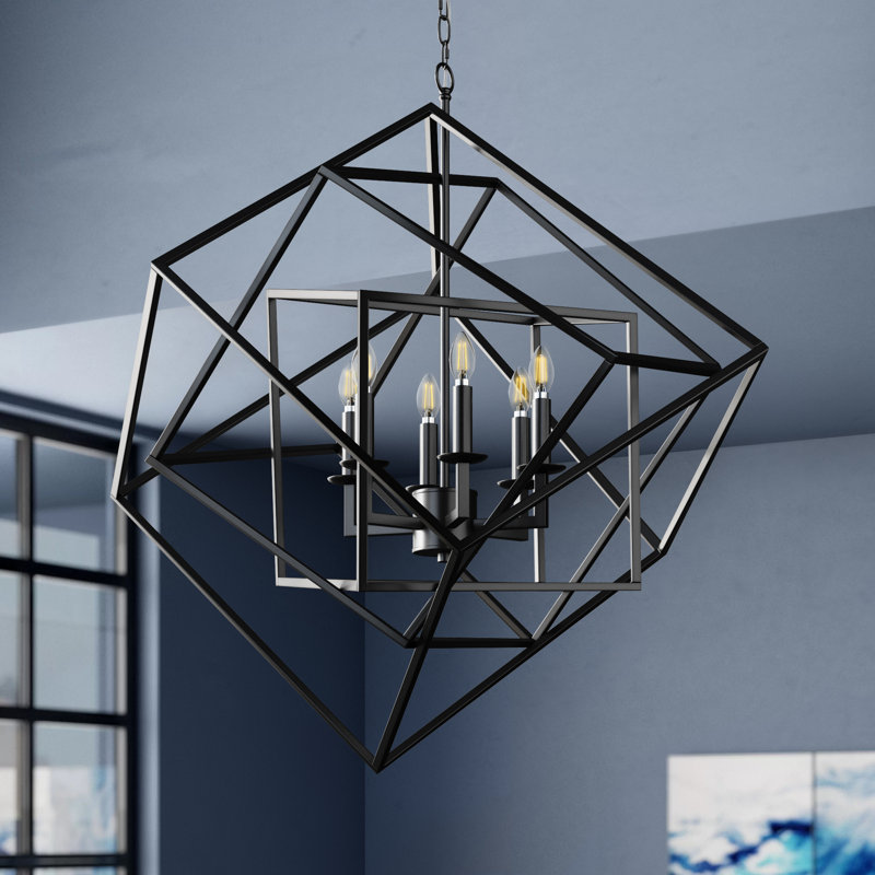 Lustre géométrique à 6 lumières Juillac