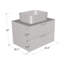 Meuble-lavabo noir 23,6 po Madera-2102757493