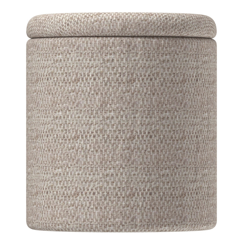 Modern Fabric Round Storage Ottoman