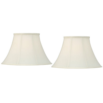 Abat-jour cloche en soie / coquille d'œuf H 11 po x l 18 po en coquille d'œuf