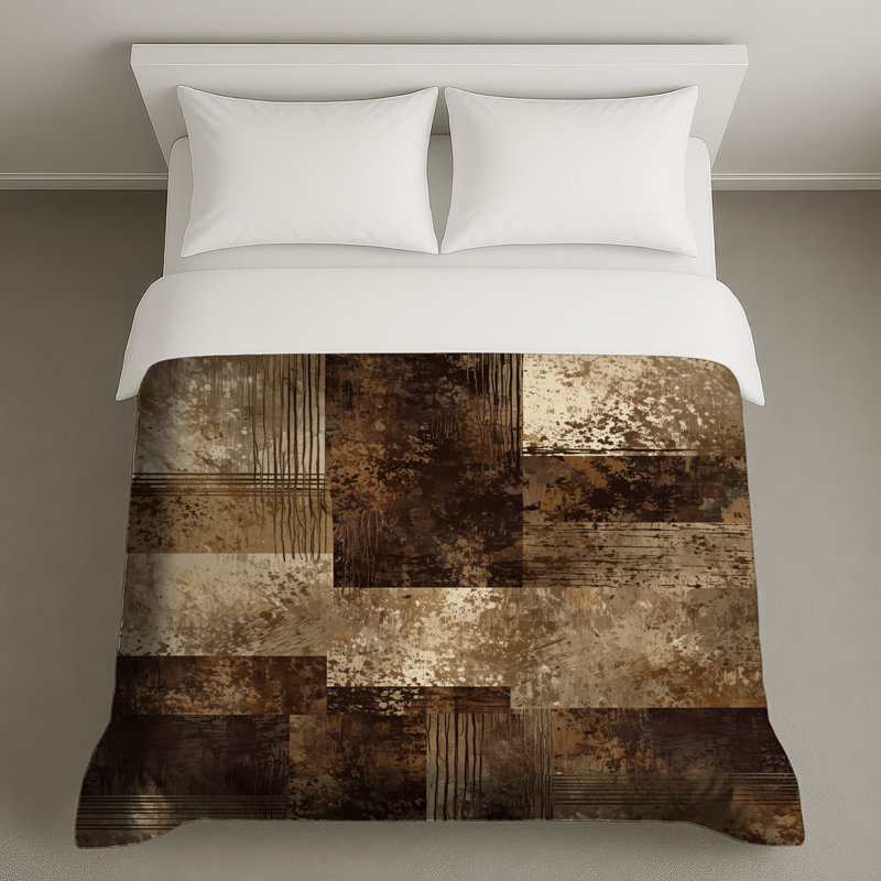 Abstract Earth Tones Duvet Covers, King