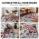 Rooshi Floral Gray/Red Area Rug