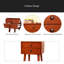 Table de chevet avec 2 tiroirs, petite table d'appoint avec rangement-1056570090