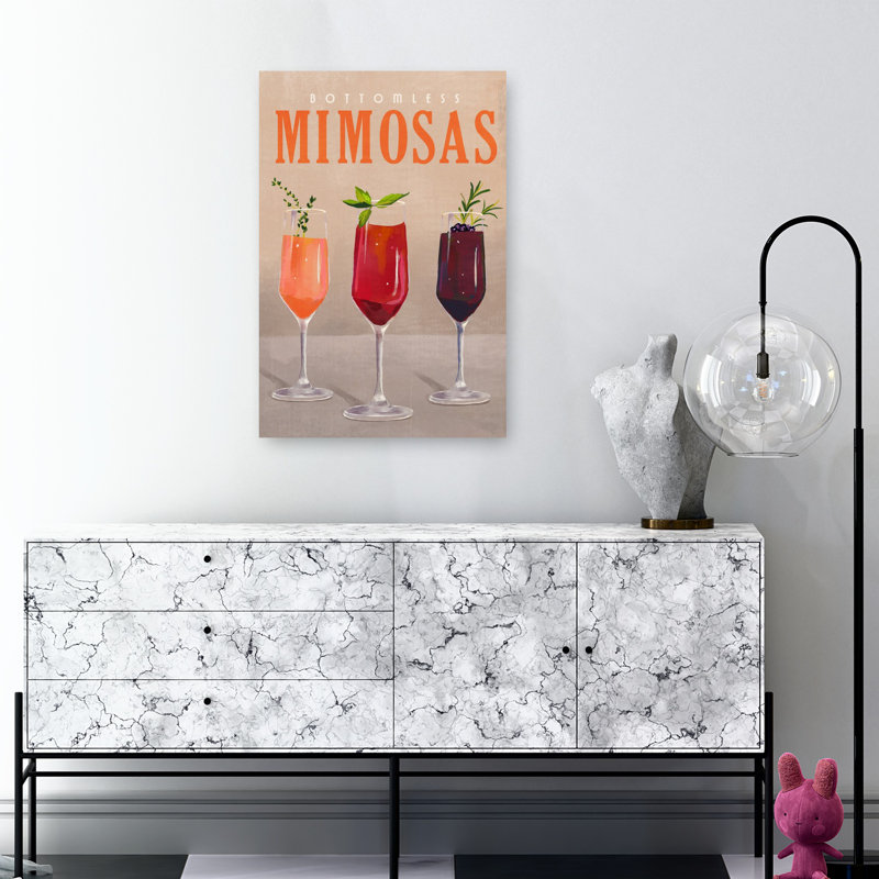 «Mimosas Pastel Cocktail Bar», 36" H x 24" W
