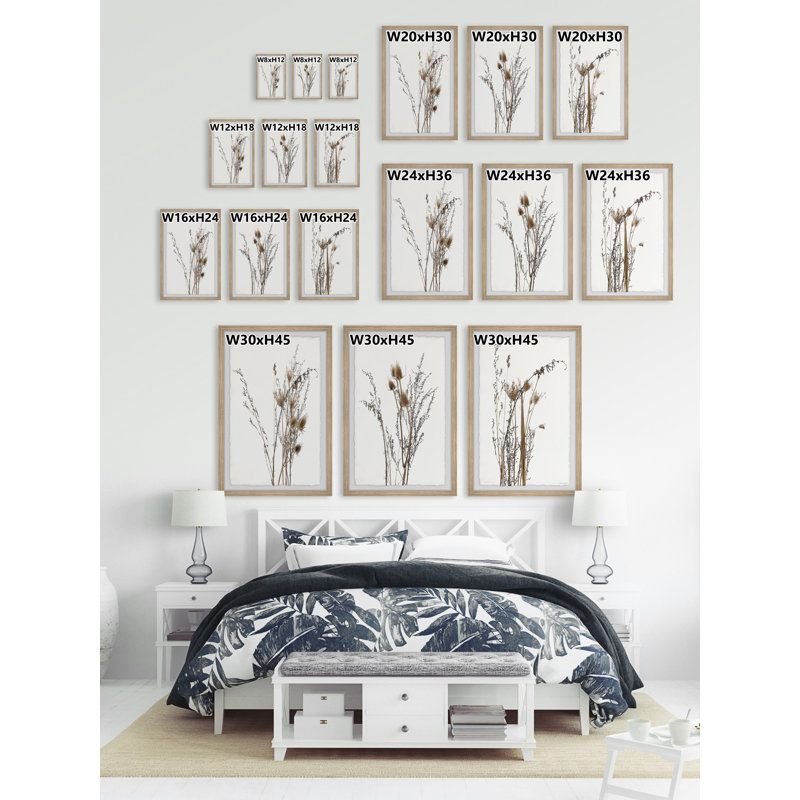 Triptyque brun, H 30 po x l 20 po