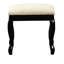 Tabouret de meuble-lavabo Akinyemi, noir, siège rembourré, panneau rabattable, tiroirs modernes et chic contemporains, peuplier coussin, look élégant