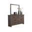 Mobilier de chambre à coucher avec tiroirs en bois à finition naturelle