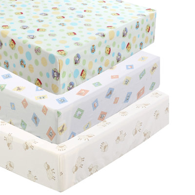 100% Cotton Animal Print and Polka Dots Fitted Sheet