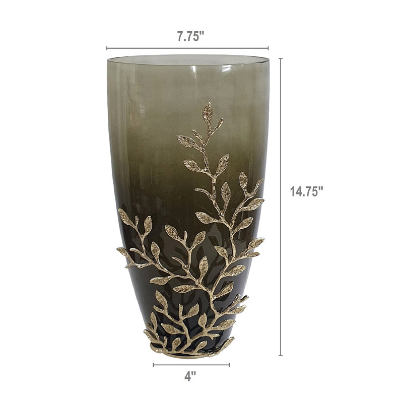 Ilhana Table Vase, 14.8" H x 8.5" W x 7.8" D