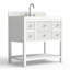 36" Solid Wood Bathroom Vanity With Backsplash, Quartz Top Soft Close Drawers-1348323843