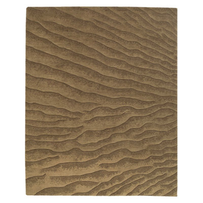 Dunes Wool Abstract Area Rug in Beige/Brown