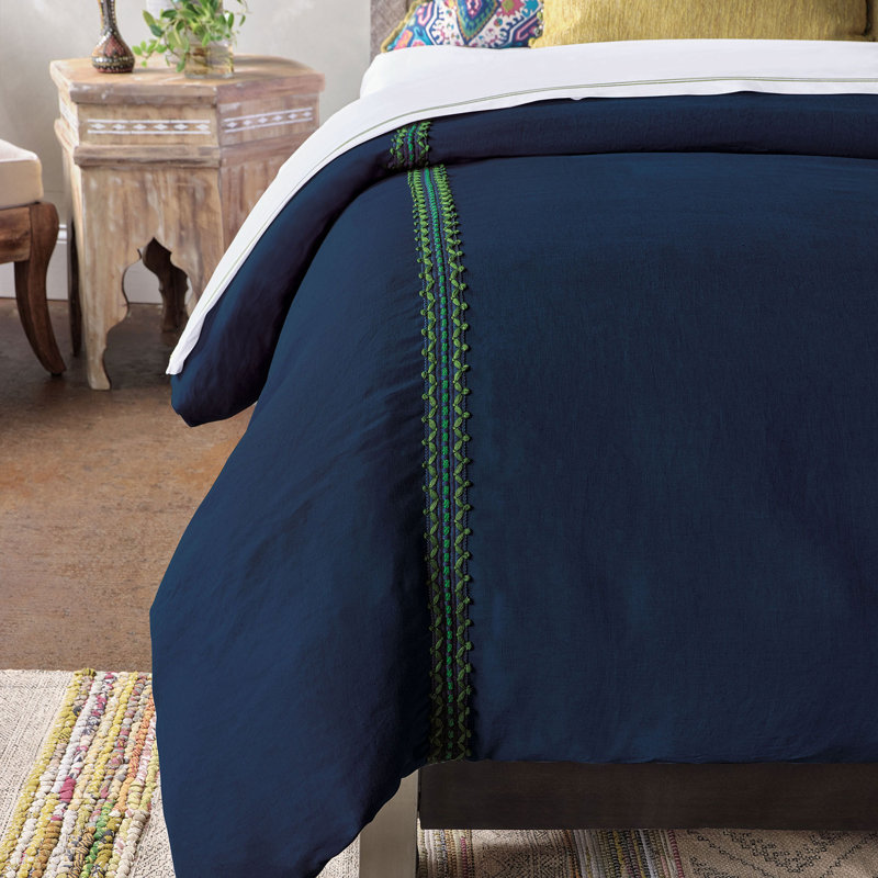 Fairuza Linen Comforter, Super Queen Comforter, Button Tufted