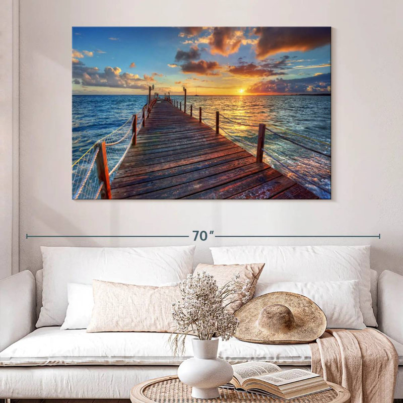 Aletra Dock At Sundown, 34" H x 51" W