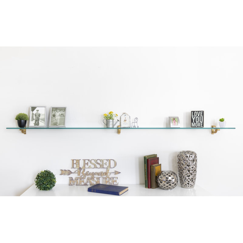 Tablette de support Arriella, Laiton, H 3 po x l 48 po x P 6 po