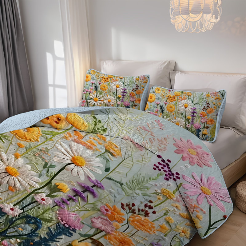 3 Pieces Full/queen/king Quilt Set Classical Quilt Cover Set-soft Bedspread Bedding Coverlet Set For All Seasons, Luxury Thin Comforter, Warm Quilted Blanket With Pillow Shams, 2 Pieces Twin Quilt Set
