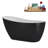 55" Streamline Soaking Freestanding Tub and Tray With Internal Drain-112235521