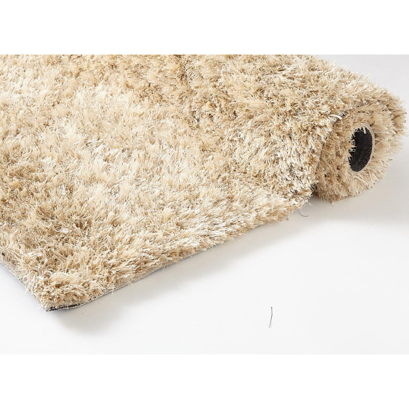 Mondello Solid Colour Hand Woven Shag Area Rug, Rectangle 90 x 160cm