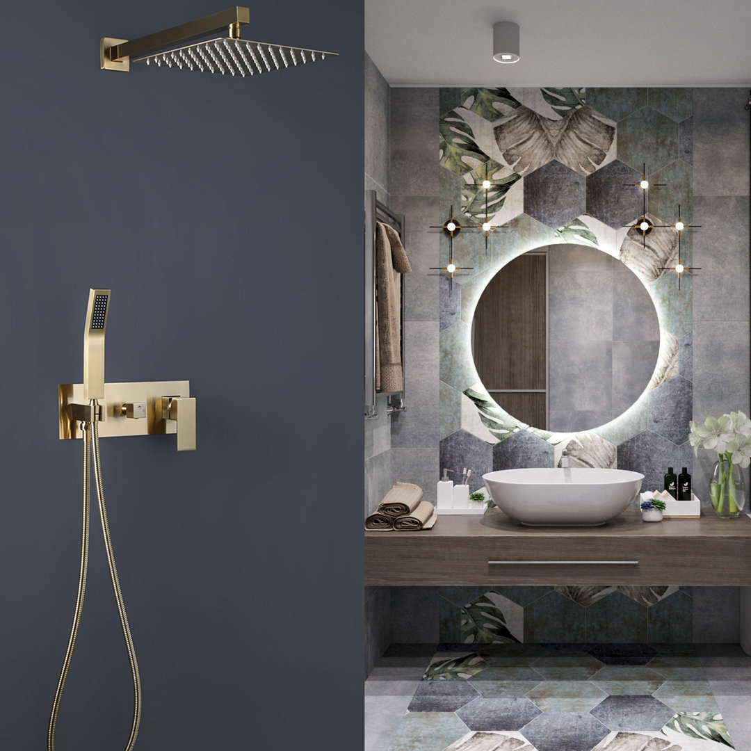 Complete Shower System with Rough-in Valve Modern Space 