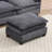 Comfortable Ottoman In Velvet（ONLY ONE OTTOMAN)-1177573480
